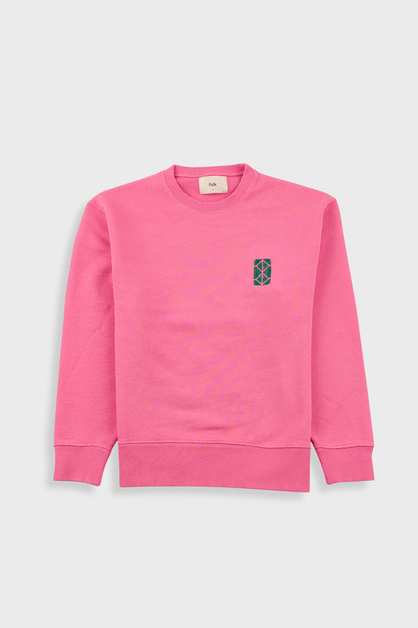 folk Boxy Sweat - Coral