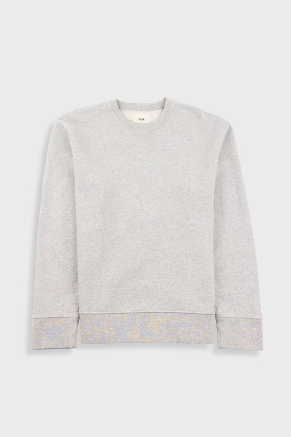 folk Boxy Sweat - Grey Melange