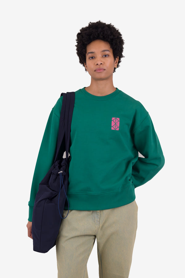 Folk Boxy Sweat - Vintage Green