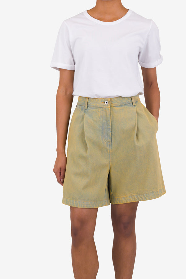 Folk Boyfriend Shorts - Bleached Denim