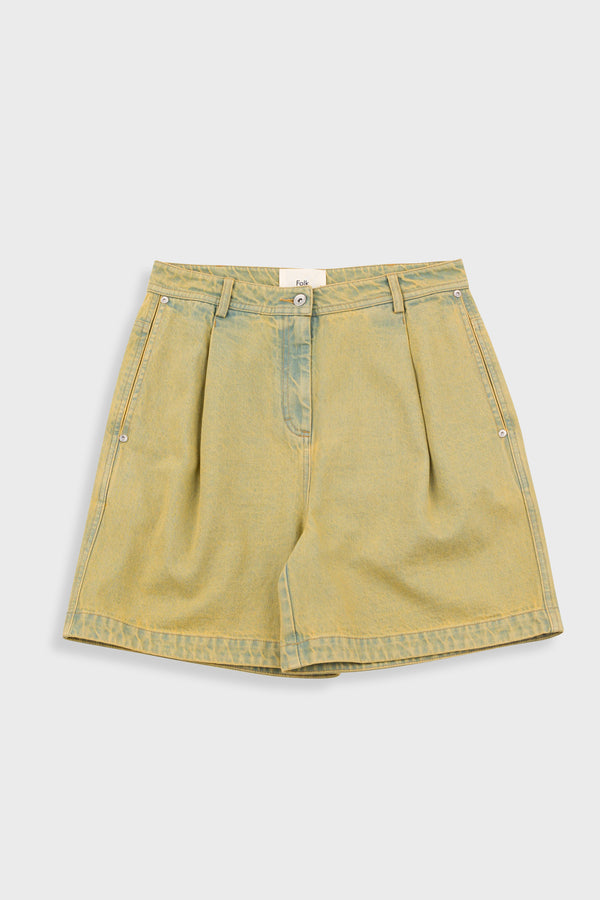 folk Boyfriend Shorts - Bleached Denim