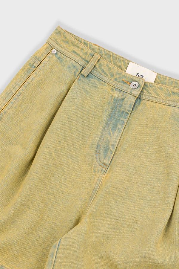 Folk Boyfriend Shorts - Bleached Denim