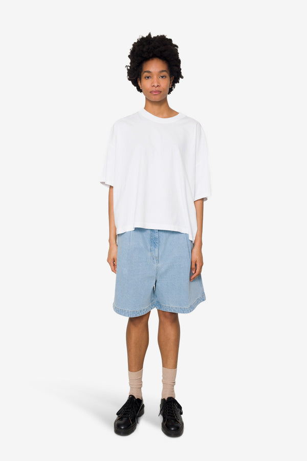 Folk Boyfriend Shorts - Heavy Bleached Denim