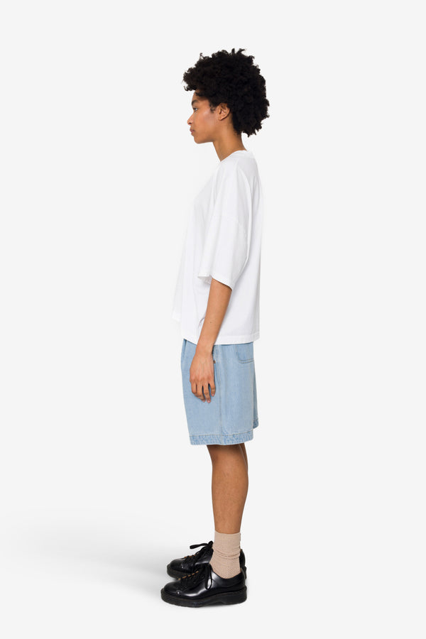 Folk Boyfriend Shorts - Heavy Bleached Denim