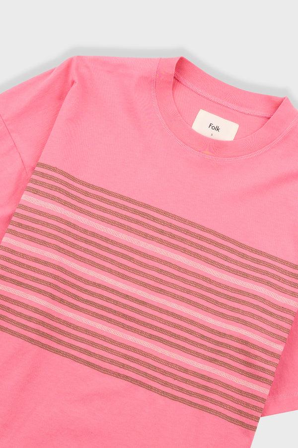 Folk Boyfriend T-Shirt - Multistitch Stripe