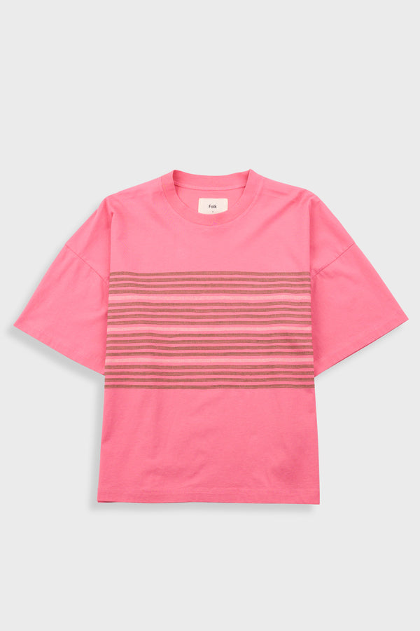 folk Boyfriend T-Shirt - Multistitch Stripe