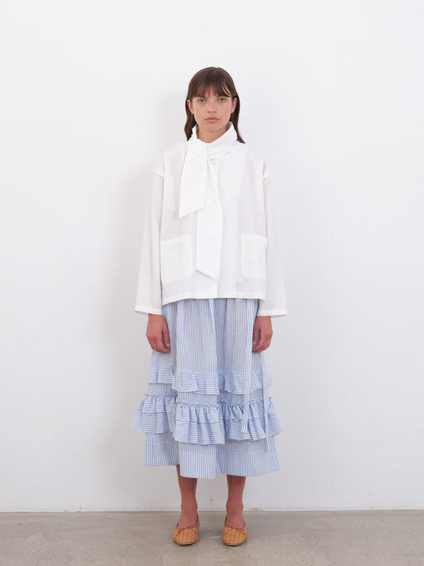 folk Cawley - Japanese Cotton Dorothy Shirt - White