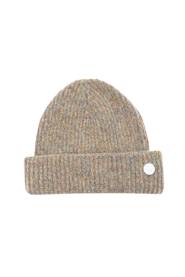 folk Chain Rib Beanie - Sage Mohair