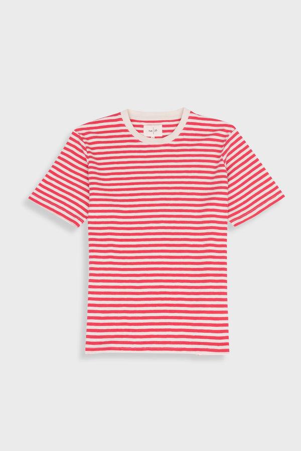 folk Classic Striped T-Shirt - Raspberry Stripe