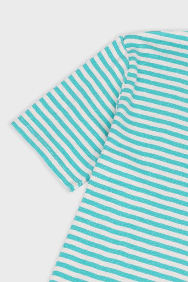 Folk Classic Striped T-Shirt - Tropical Green Stripe