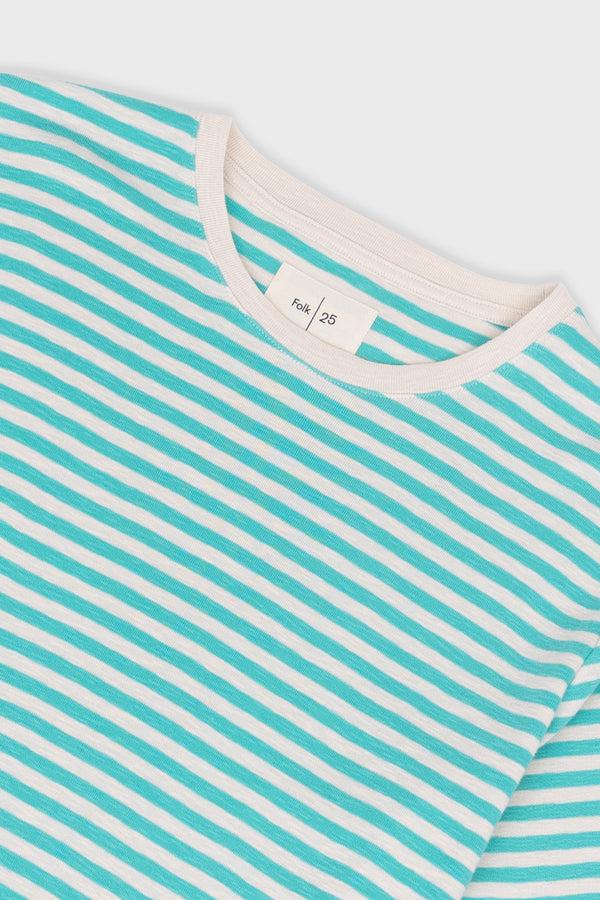 Folk Classic Striped T-Shirt - Tropical Green Stripe