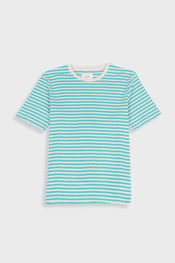 folk Classic Striped T-Shirt - Tropical Green Stripe
