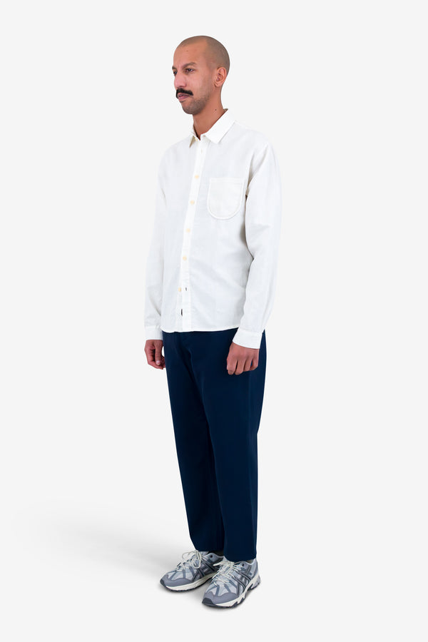Folk Contrast Pocket Shirt - Ecru