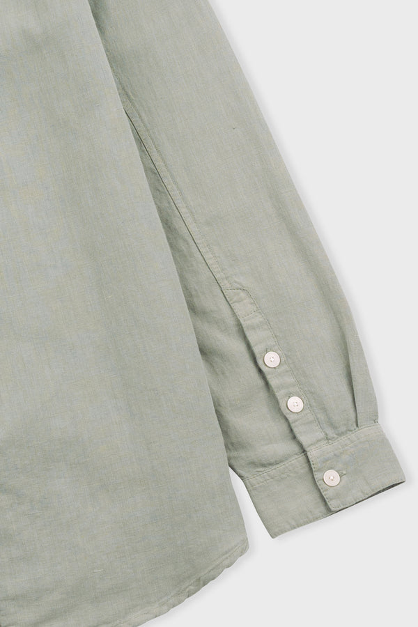 Folk Contrast Pocket Shirt - Sage