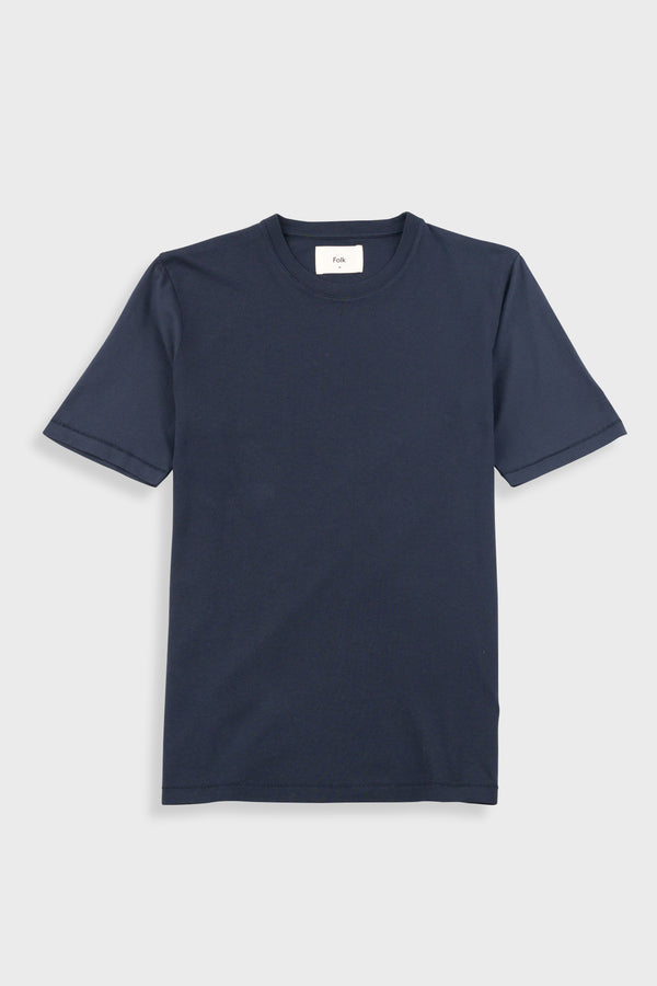 folk Contrast Sleeve T-Shirt - Charcoal