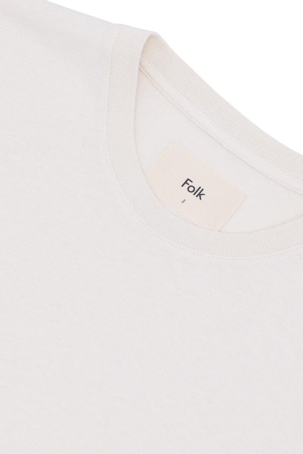 Folk Contrast Sleeve T-Shirt - Ecru