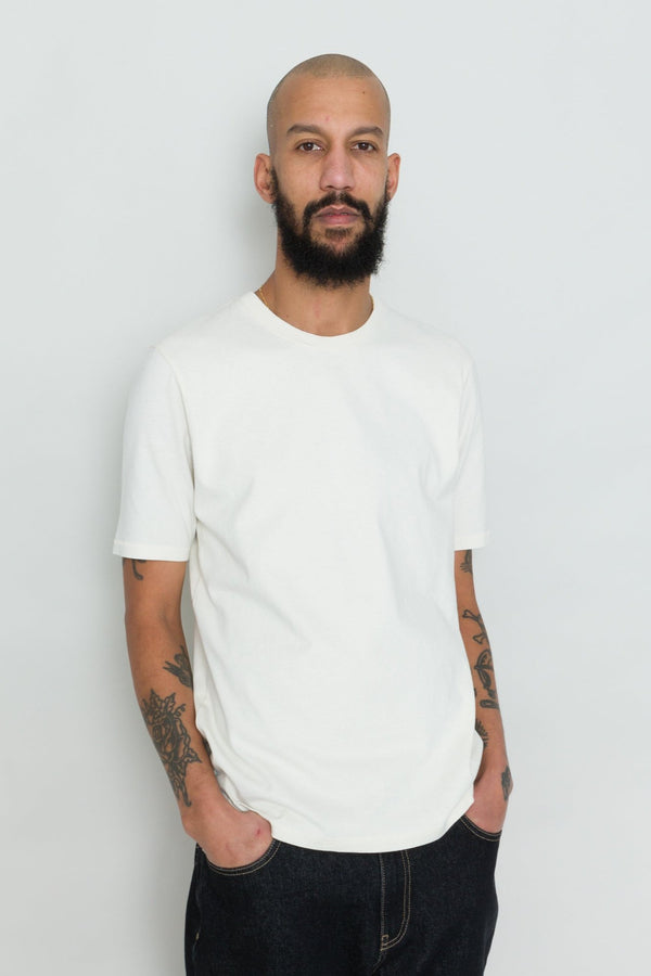 Folk Contrast Sleeve T-Shirt - Ecru