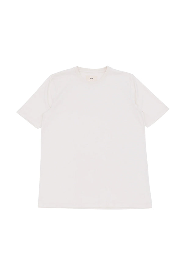 folk Contrast Sleeve T-Shirt - Ecru