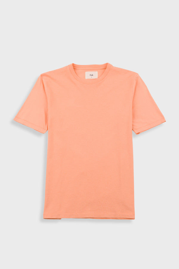 folk Contrast Sleeve T-Shirt - Faded Orange