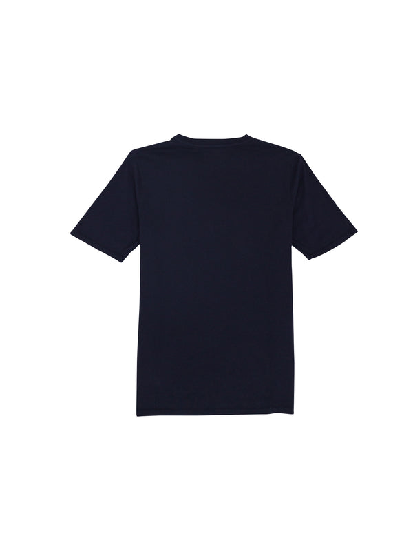 Folk Contrast Sleeve T-Shirt - Navy