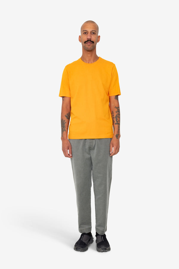 Folk Contrast Sleeve T-Shirt - Pumpkin