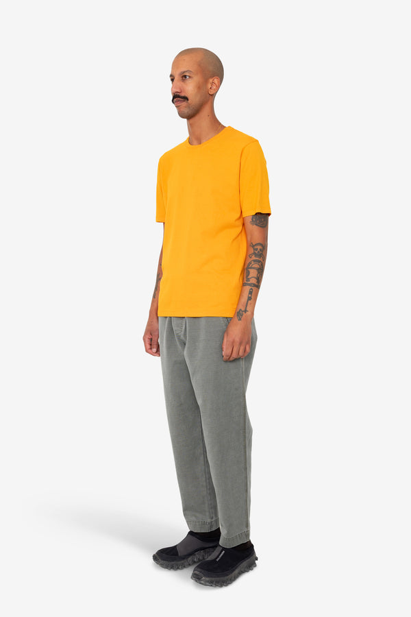 Folk Contrast Sleeve T-Shirt - Pumpkin