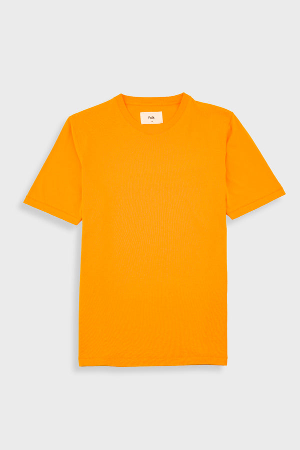 folk Contrast Sleeve T-Shirt - Pumpkin