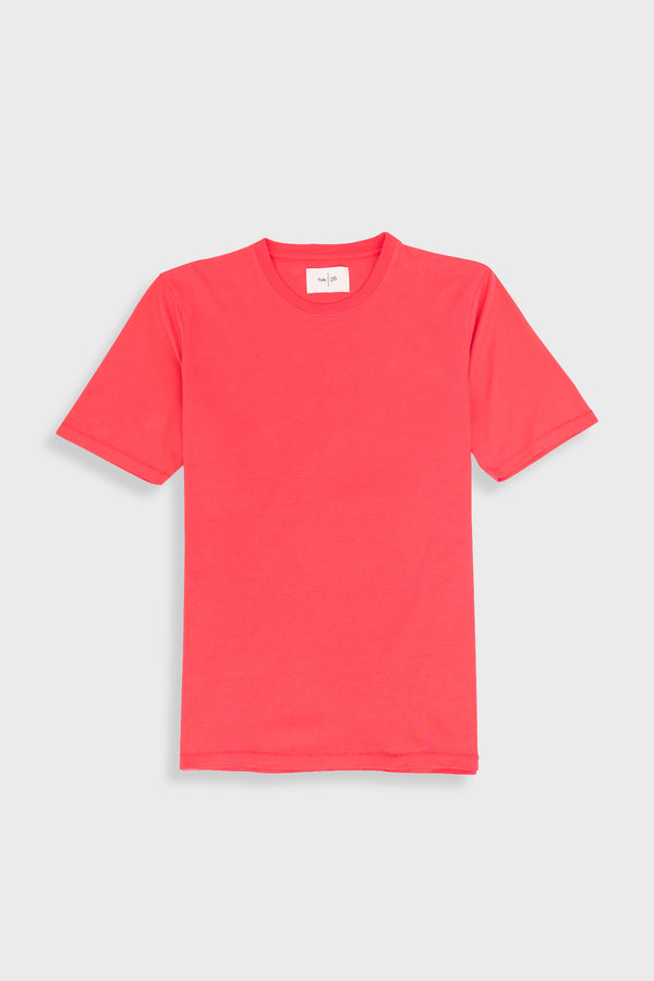 folk Contrast Sleeve T-Shirt - Raspberry