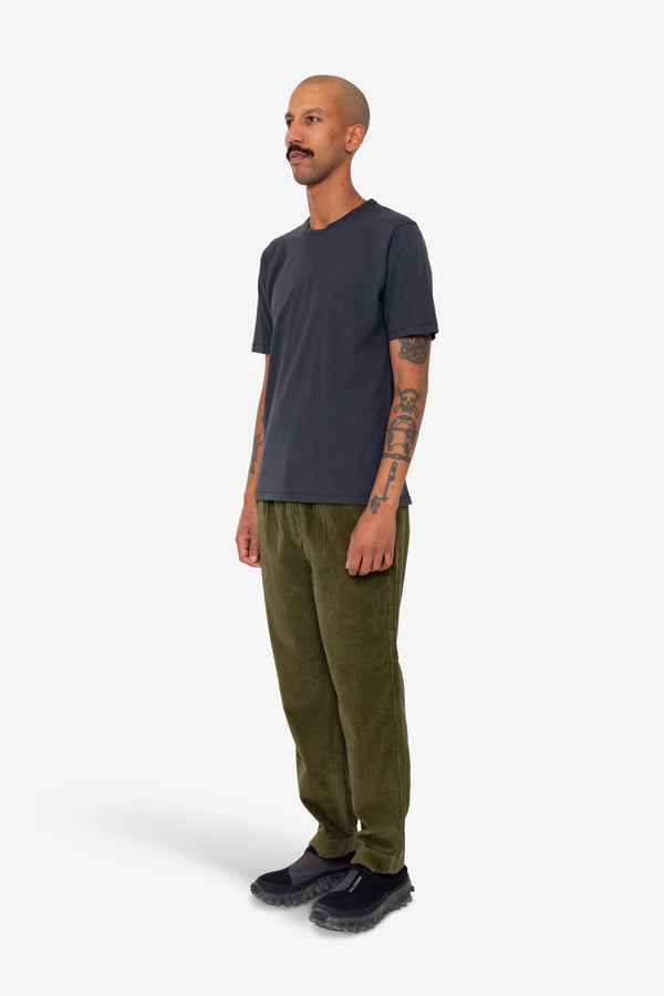 Folk Contrast Sleeve T-Shirt - Soft Black
