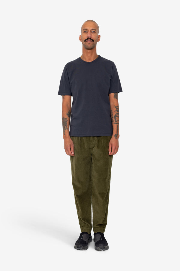 Folk Contrast Sleeve T-Shirt - Soft Black