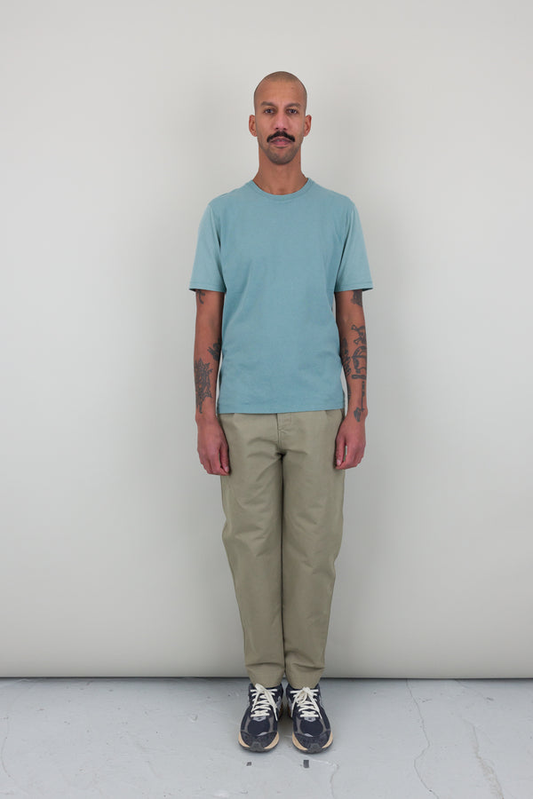 Folk Contrast Sleeve T-Shirt - Spruce Green