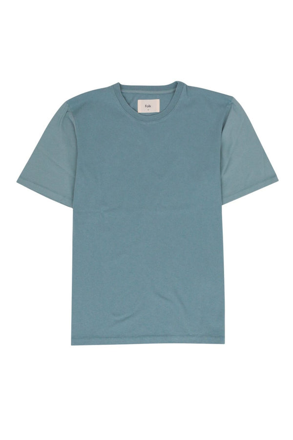 folk Contrast Sleeve T-Shirt - Spruce Green