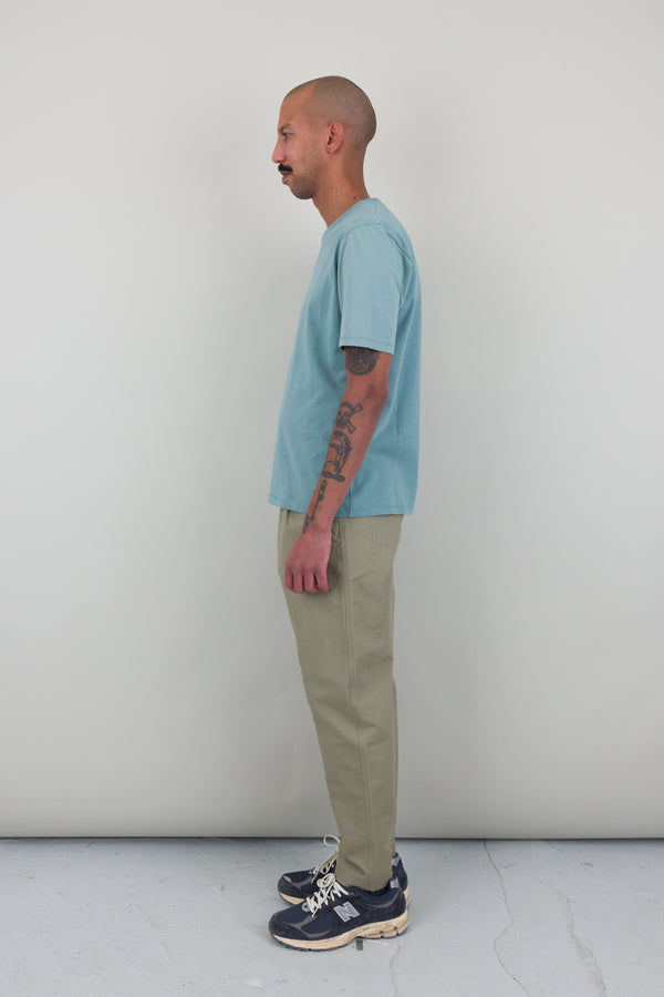 Folk Contrast Sleeve T-Shirt - Spruce Green
