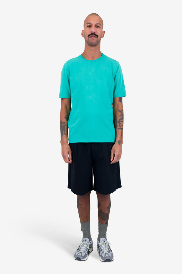 Folk Contrast Sleeve T-Shirt - Tropical Green