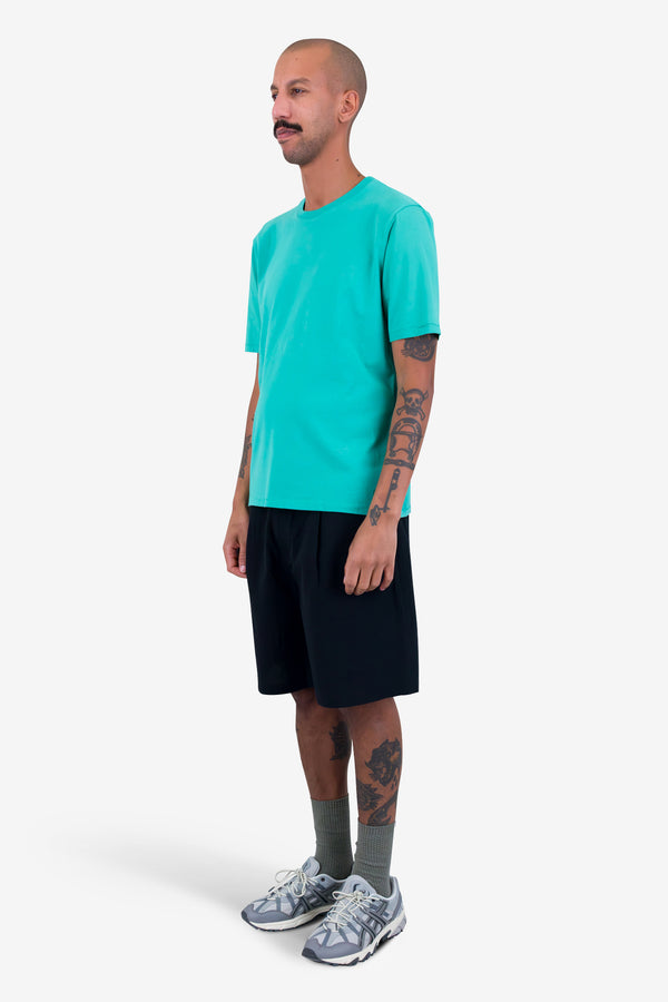 Folk Contrast Sleeve T-Shirt - Tropical Green