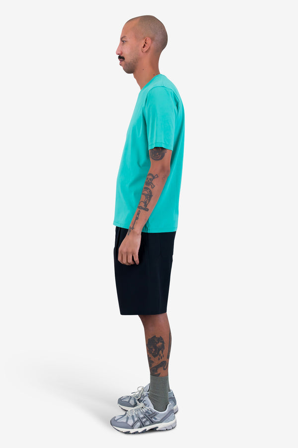 Folk Contrast Sleeve T-Shirt - Tropical Green