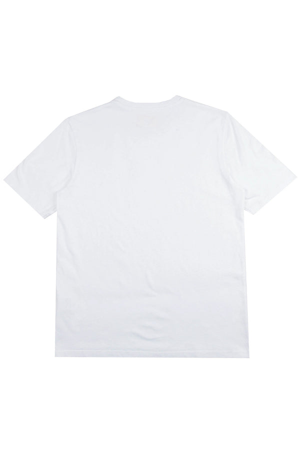 Folk Contrast Sleeve T-Shirt - White