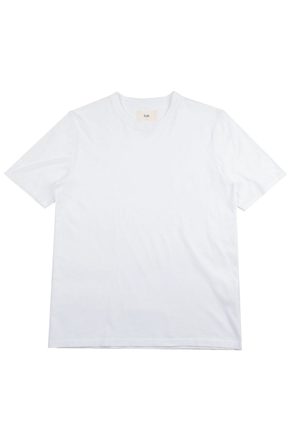 folk Contrast Sleeve T-Shirt - White