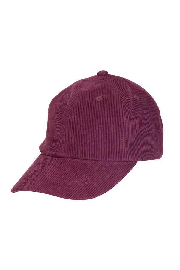folk Corduroy Cap - Dark Cherry