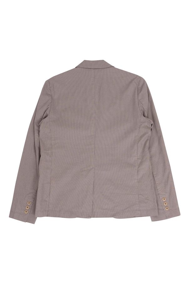 Folk Cotton Linen Blazer - Stone Stripe