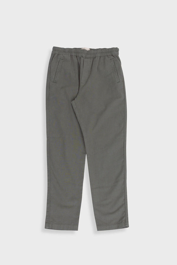 folk Cotton Linen Trouser - Dark Sage