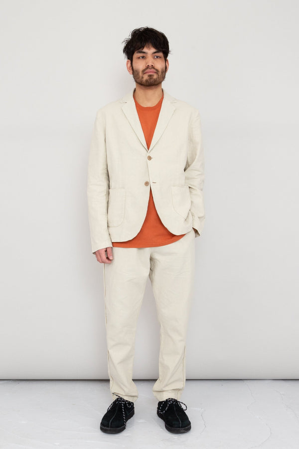Folk Cotton Linen Trouser - Light Stone