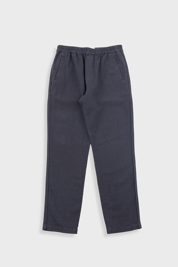 folk Cotton Linen Trouser - Soft Black