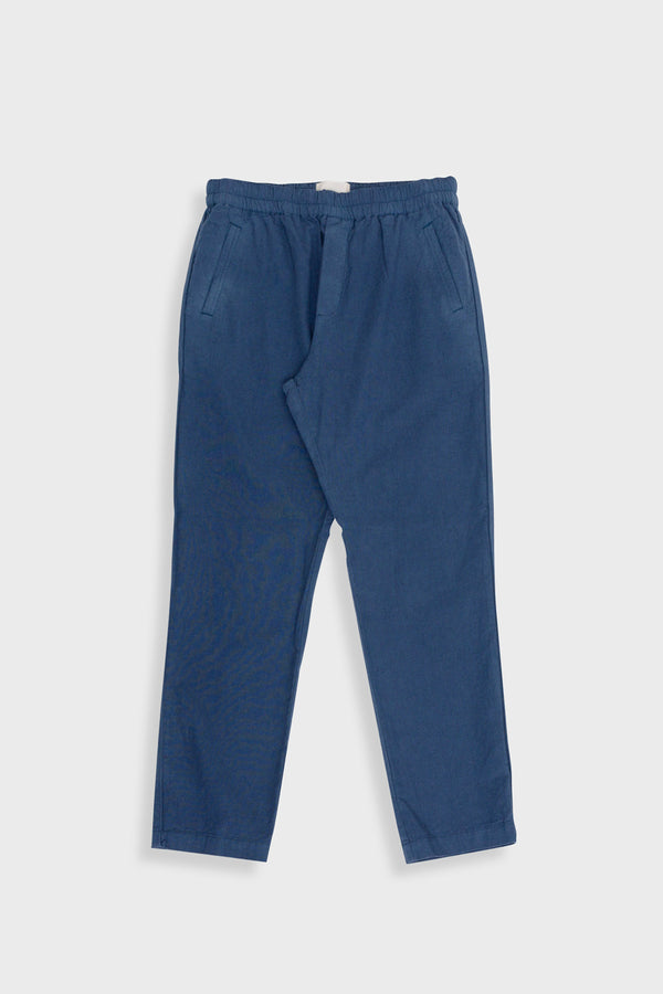 folk Cotton Linen Trouser - Soft Navy