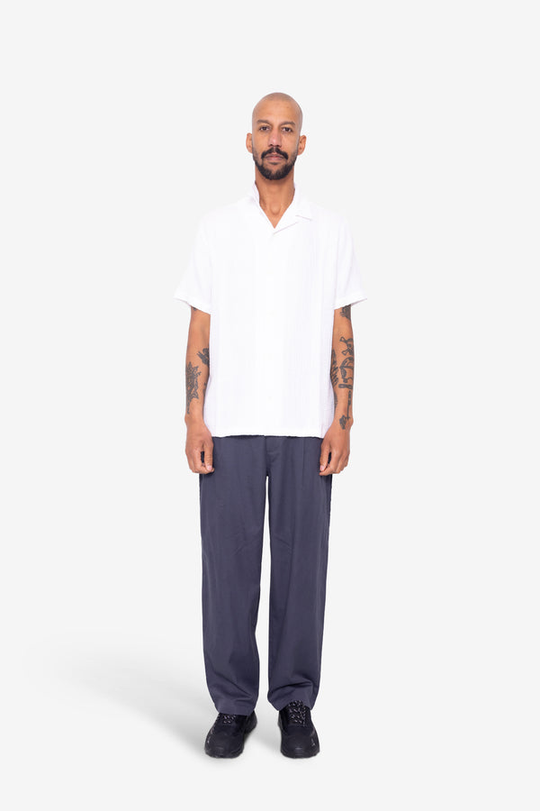 Folk Deck Plain Short Sleeve Shirt - White