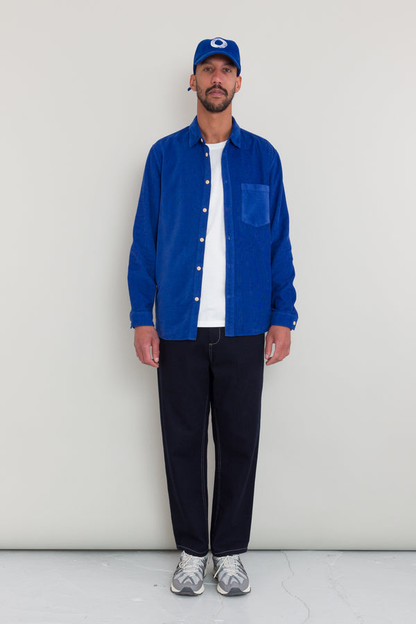 Folk Direction Babycord Shirt - Bright Blue