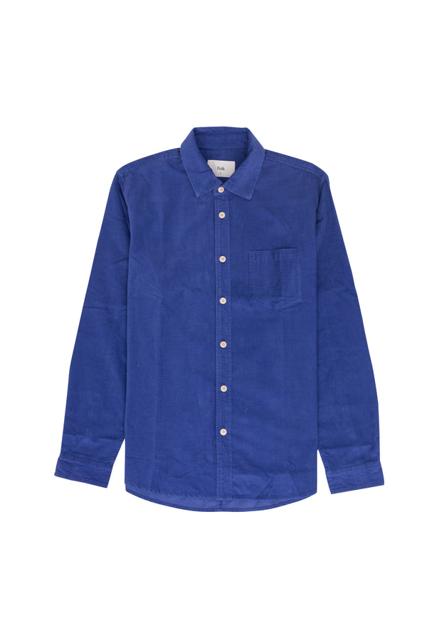 folk Direction Babycord Shirt - Bright Blue