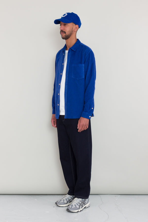 Folk Direction Babycord Shirt - Bright Blue