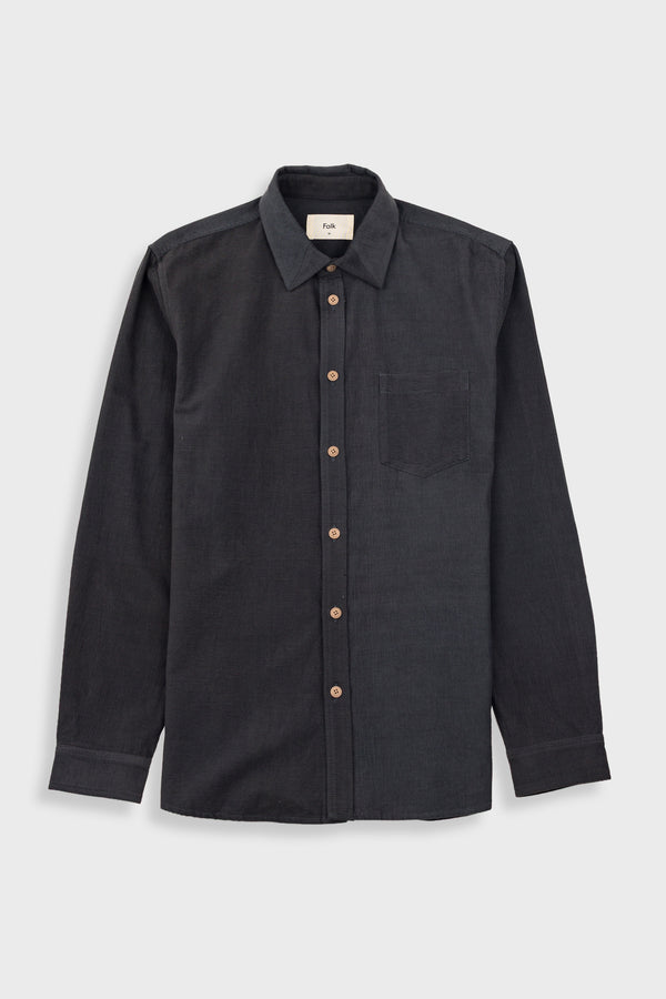 folk Direction Babycord Shirt - Charcoal