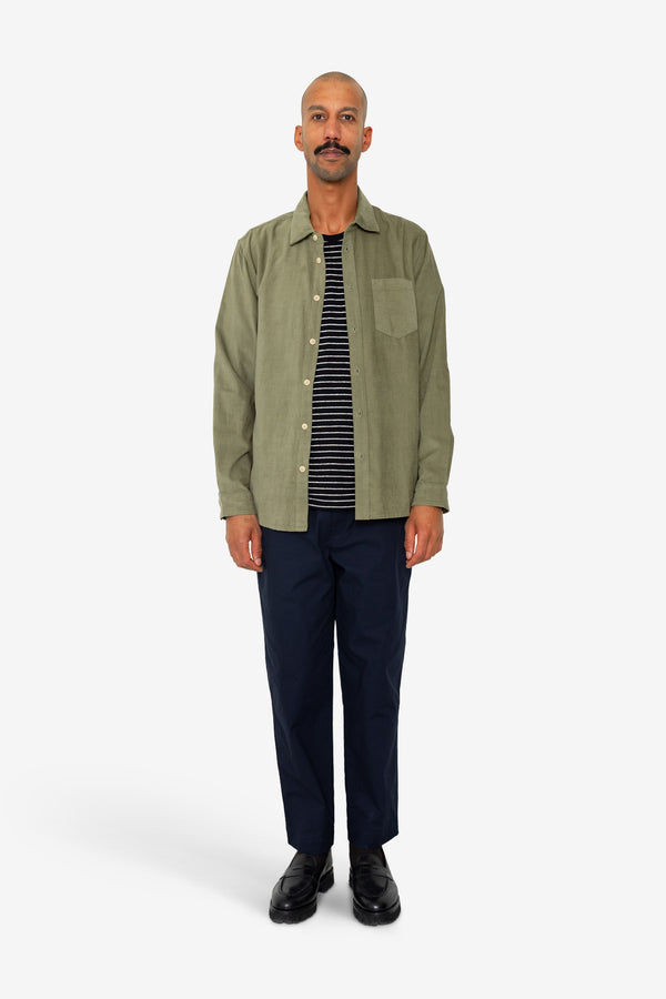 Folk Direction Babycord Shirt - Olive